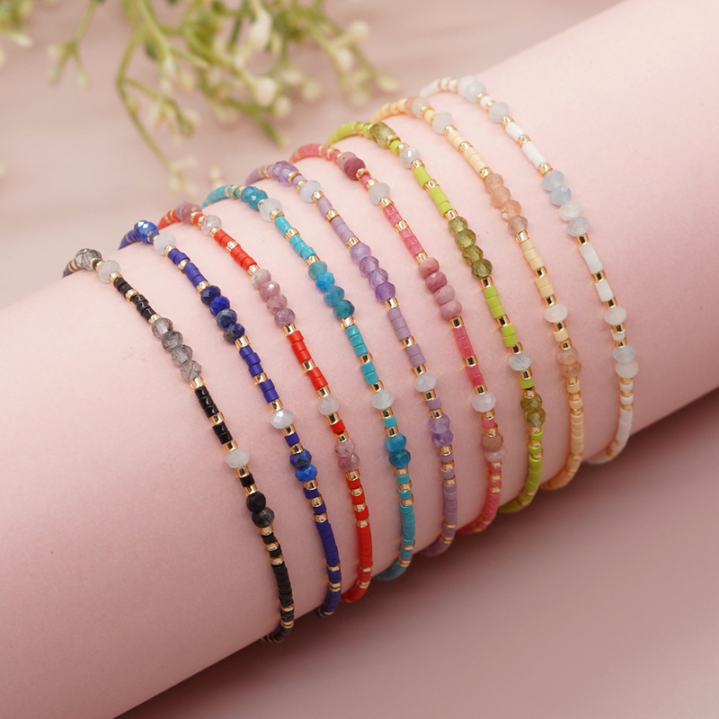 Bohemian Style Colorful Rice Bead Woven Bracelet, Slim and Simple, a Must-Have Accessory for Girls in Summer, Light and Slim Bohemian Style Colorful Rice Bead Woven Bracelet, Slim and Simple, a Must-Have Accessory for Girls in Summer, Light and Slim