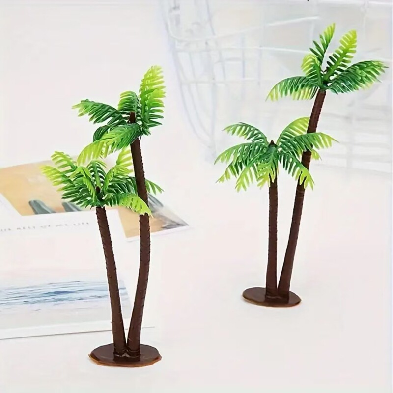 Simulated Aquatic Plants Coconut Tree Mini Microscopic Plant Sand Table Game Model Fish Tank Landscaping Simulated Coconut Tree Wholesale