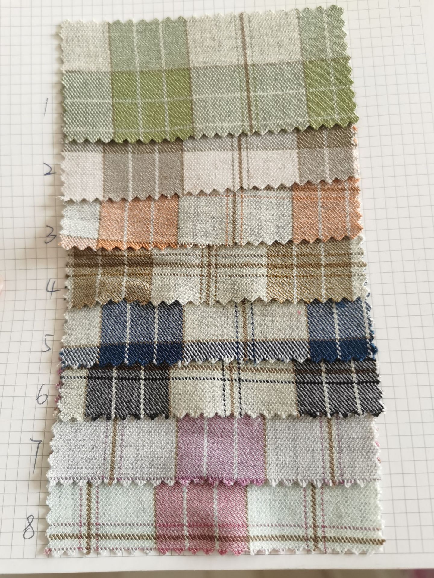 现货批发 JK制服裙 TR格子面料 领带发饰 西装休闲裤色织格子面料