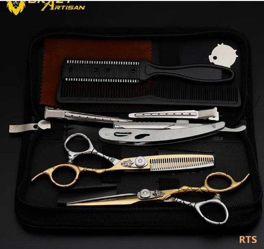 Ciseaux de coiffure professionnels en acier 440c pour salon_voghion.com