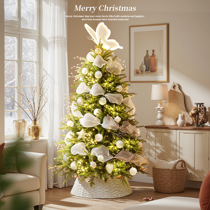 Nuevo cross-border hogar sala de estar blanco arco cifrado árbol de Navidad gran DIY decoración de Navidad