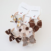 Children's hair accessory with bow, hair rope, genuine set, wholesale, suitable for import