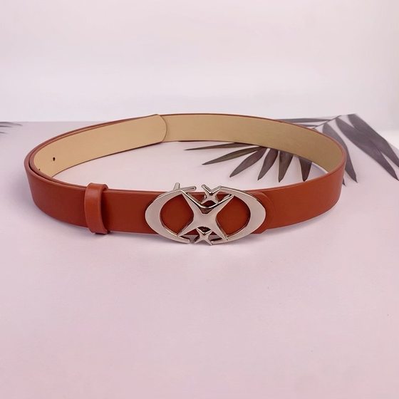 Trendy New Punk Belt Double Cropped Moon Cross Star Smooth Buckle Belt Hip-Hop Men's and Women's Jeans Belt