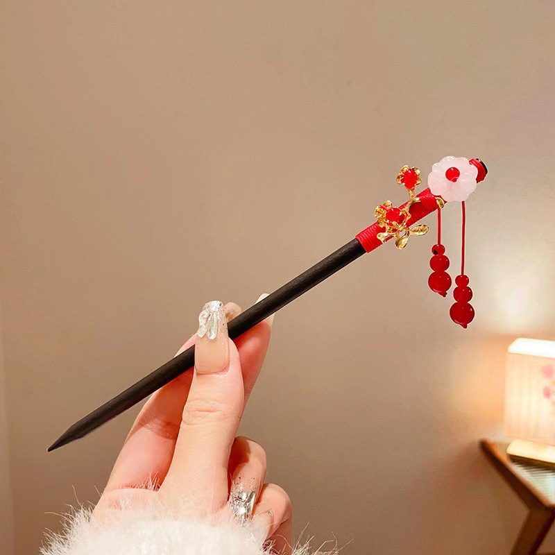 Temperamento de bambú, horquilla de cabello de mujer, nuevo estilo chino moderno simple, bola de cabello, bandeja de cabello, brocas de cabello antiguas, tocado de verano