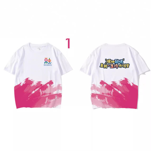 Custom full-page print for class reunion T-shirt event, modal crew neck short T-shirt, advertising cultural shirt order