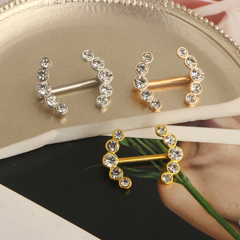 Pointed titanium steel lip stud product view