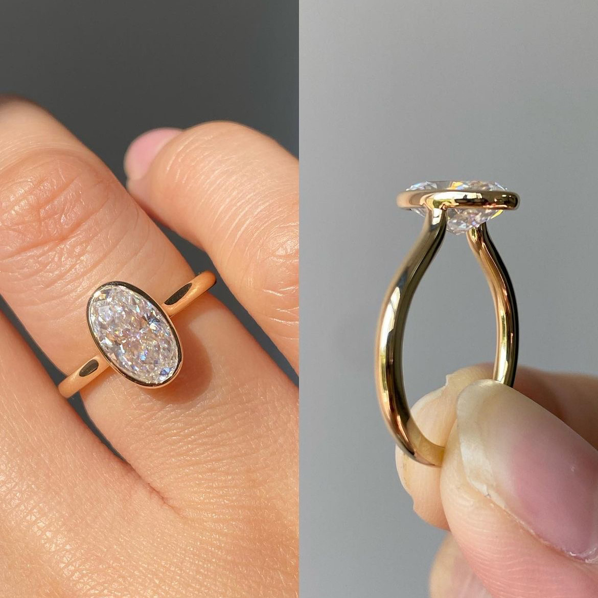 Anillo geométrico de lujo con circonita para mujer estilo chic_voghion.com