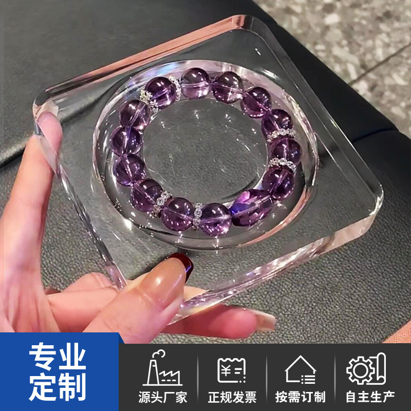 Transparent Bead String Bracelet Bracelet Jewelry Display Acrylic Tray Plexiglass Jewelry Display