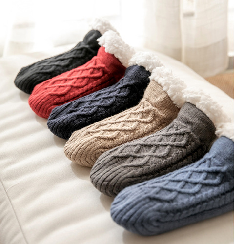Winter floor socks for adults, women's home confinement socks, snow socks, sleep carpet socks, leg covers, slippers socks, men's non-slip socks