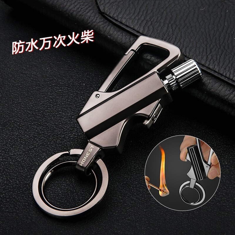 Baicheng 666 Multifunctional Lighter with Keychain, Outdoor Waterproof Portable Kerosene Lighter, Same Model as on Douyin Baicheng 666 Multifunctional Lighter with Keychain, Outdoor Waterproof Portable Kerosene Lighter, Same Model as on Douyin