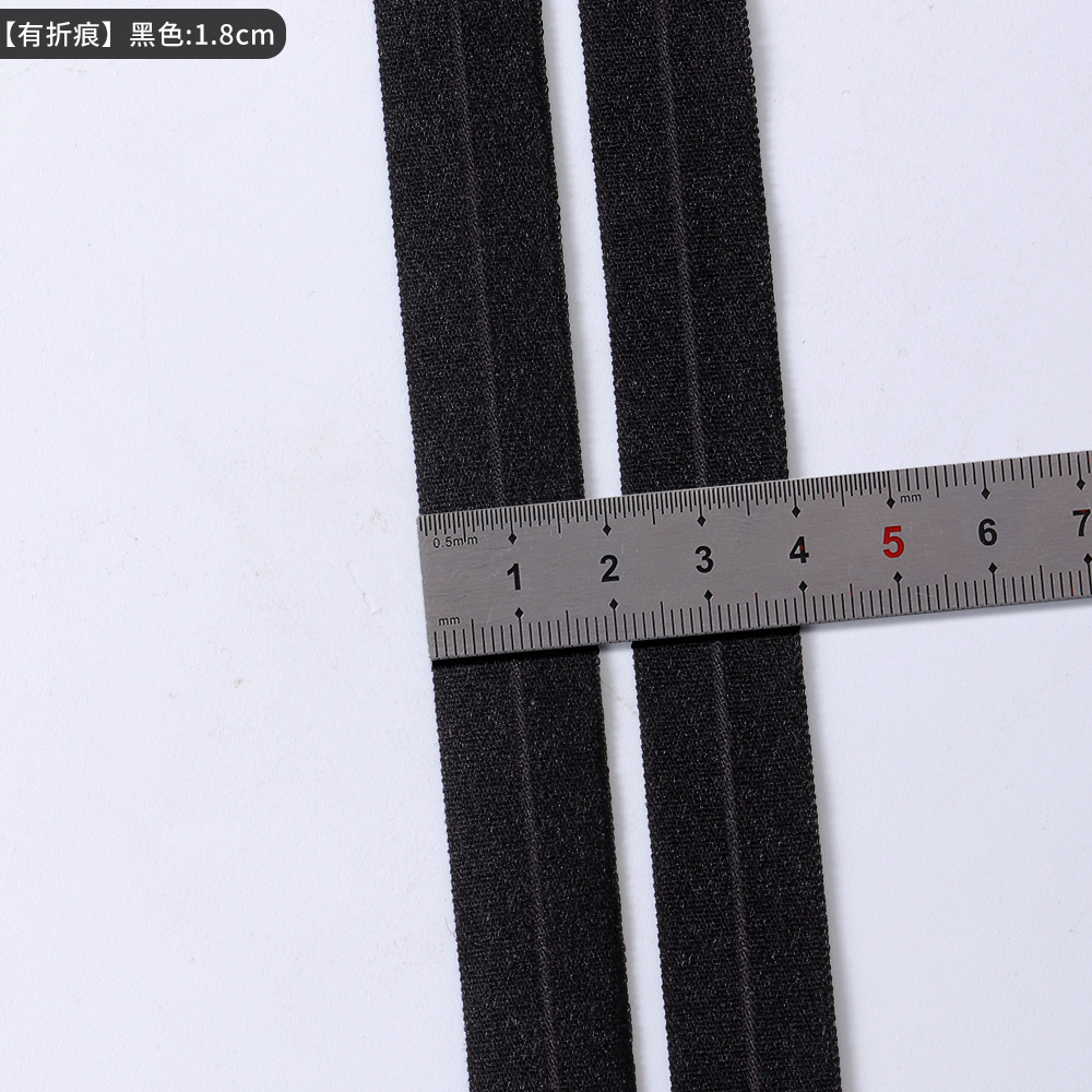 1.8cm * 블랙 * 7070 매트 헤밍 밴드 (1450 m/bag)