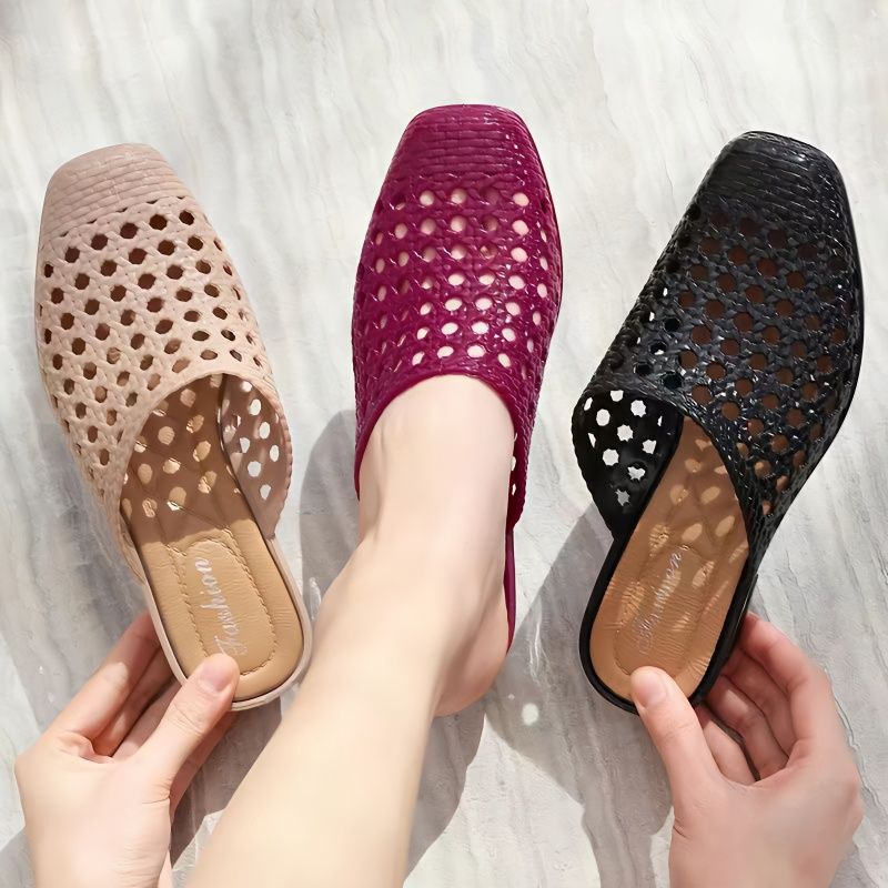 Discounted Slippers Women's Outfit Baotou Women's Summer Mid-heel Fashionable Height-increasing Outdoor Korean-style Thickened Women's Slippers Non-slip Discounted Slippers Women's Outfit Baotou Women's Summer Mid-heel Fashionable Height-increasing Outdoor Korean-style Thickened Women's Slippers Non-slip