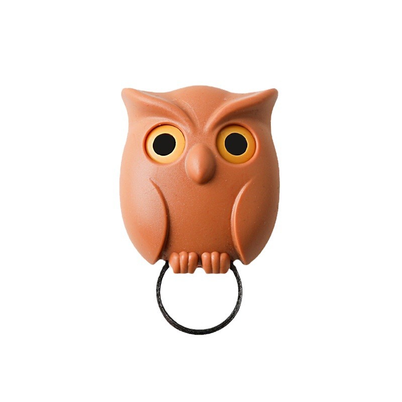 Búho clave gancho ponche libre puerta pasillo sala de estar adhesivo colgante de pared organización de almacenamiento