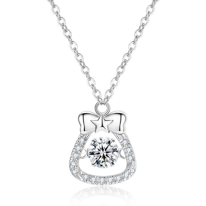 Ferris Wheel Original Smart S925 Sterling Silver Necklace For Girls All-match High-grade Clavicle Zircon Jewelry
