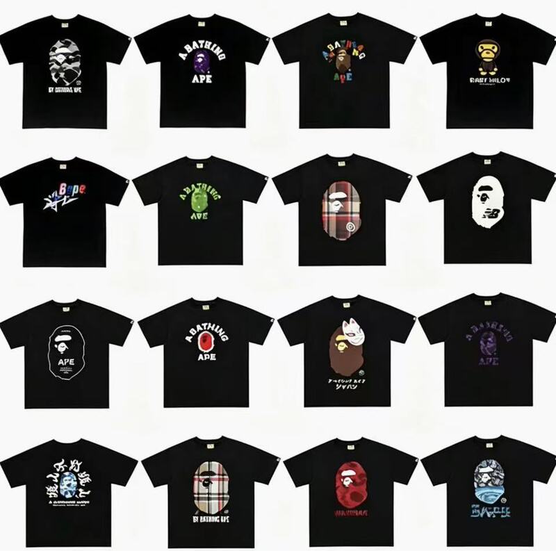 Cross-Border Foreign Trade Trendy Brand Short-Sleeved Men's Letter-Printed American Street Style Loose-Fitting Couple Casual T-Shirt Half-Sleeved Shirt