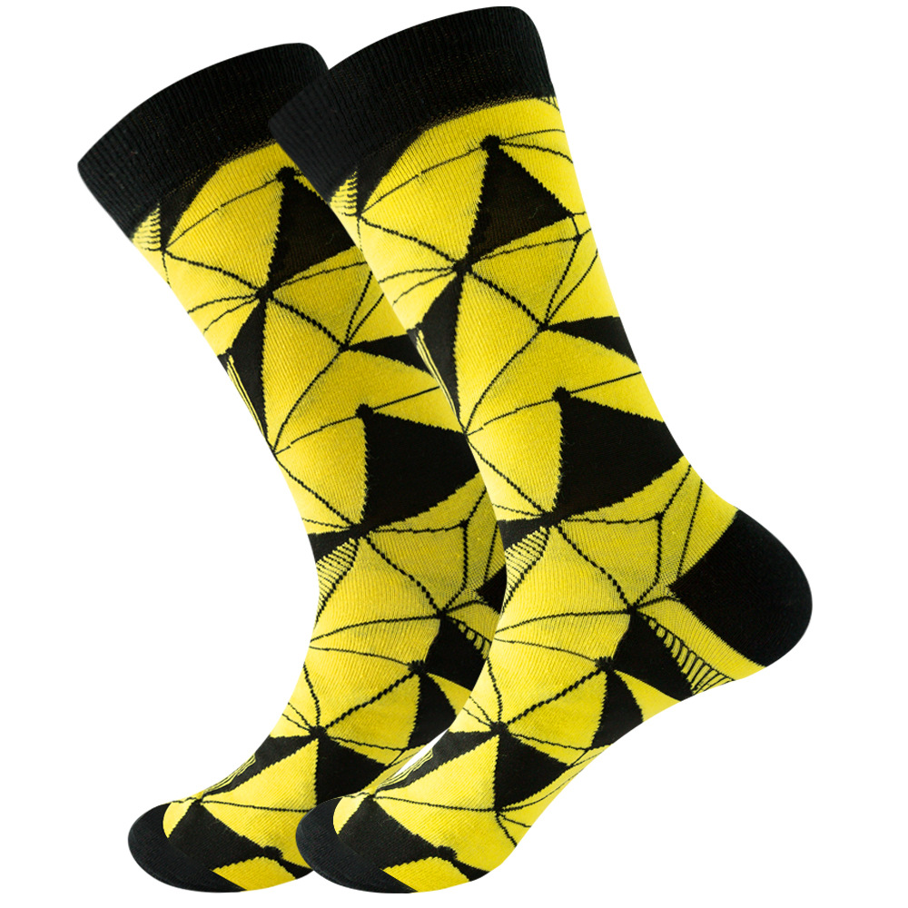 Unisex Lässig Streifen Baumwolle Crew Socken Ein Paar display picture 3