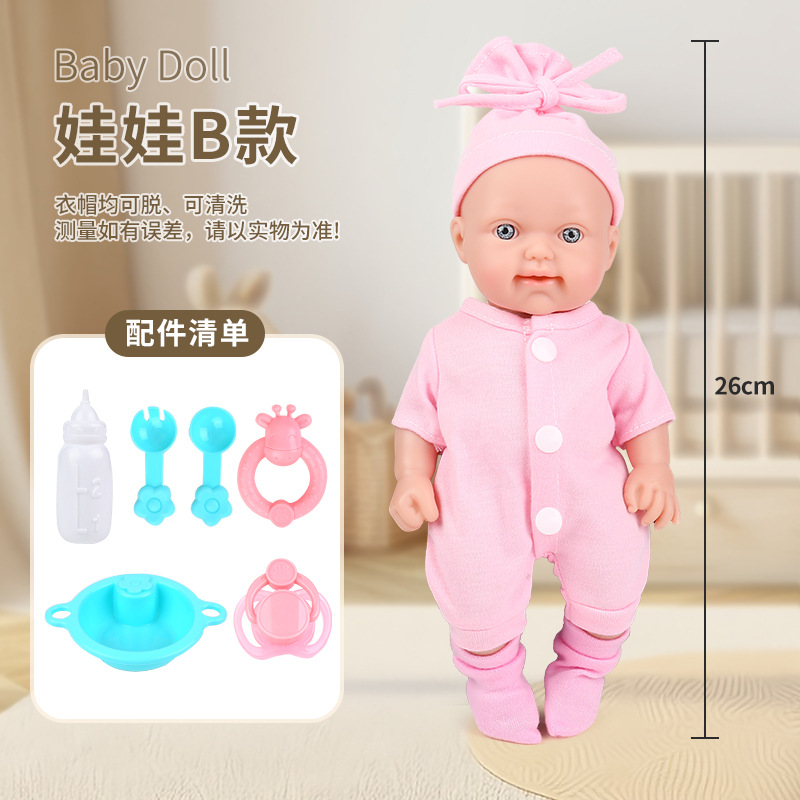 Venta directa de fábrica 10 pulgadas vinilo recién nacido simulación bebé renacimiento muñeca juego casa cochecito de juguete