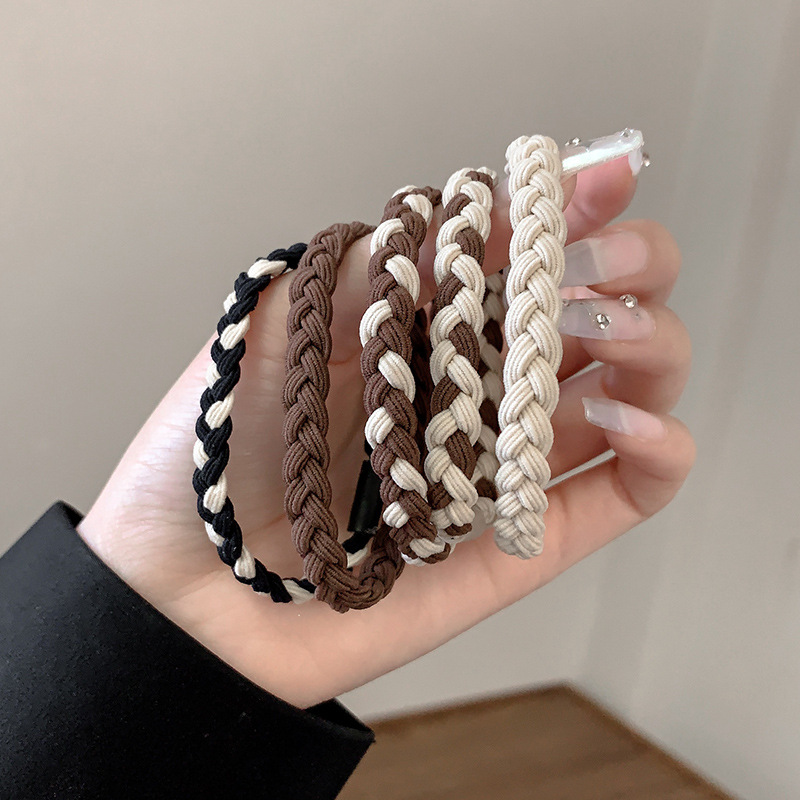 Cuerdas de cabello de alta elasticidad sin costura, anillo de cabello de cola de caballo, cuerdas de cabello de correa femenina, cuerdas de cabello de bola simple, cubierta de cuero cabelludo