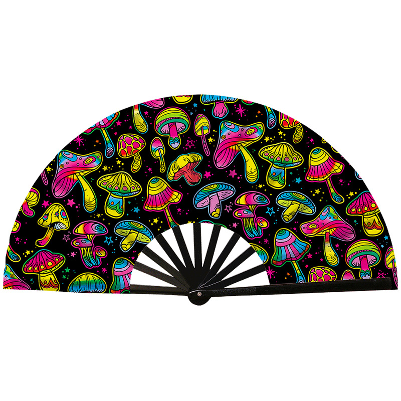 Abanico Plegable de Kung Fu de Plástico, Colorido, para Conciertos y Fiestas