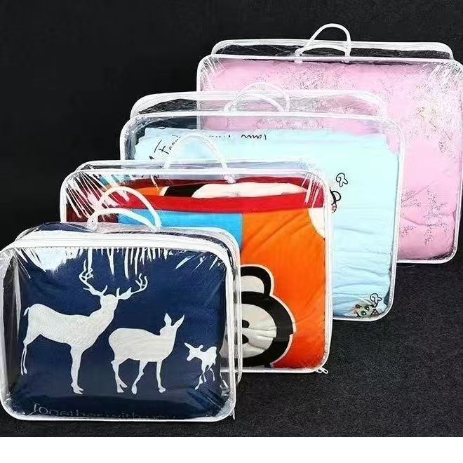 PVC钢丝包现货棉被打包袋现货防尘防潮家居用品拉链袋收纳衣服袋