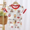 Short -sleeved TZ red bear