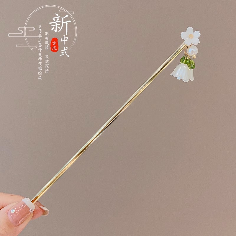 Orquídea de estilo antiguo broche de orquídea de franela nuevo estilo chino de primavera adornamiento de cabello temperamento disco broche de cabello simple broche nicho tocado