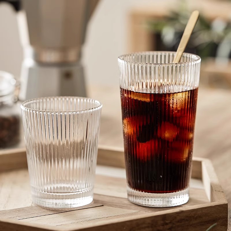 Household milk cup vertical glass water cup multifunctional drink…