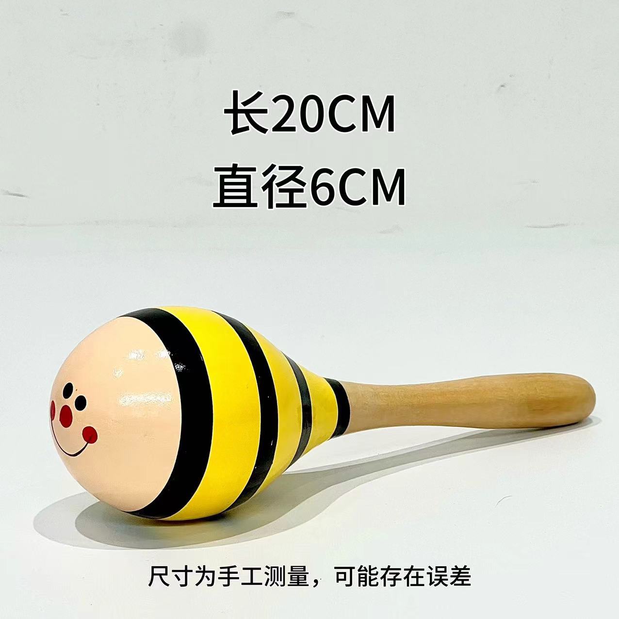 Creativo de madera de mano juguetes educativos niños educación temprana martillo de arena instrumento de percusión Bola de arena de madera instrumento musical para niños 20cm