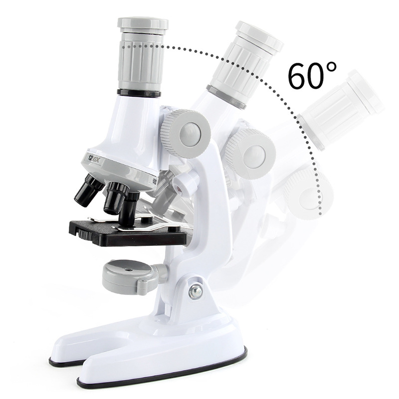 Transfronterizo nuevo 1200 veces microscopio juguete Escuela Primaria estudiante científico experimento biológico equipo microscopio traje de juguete
