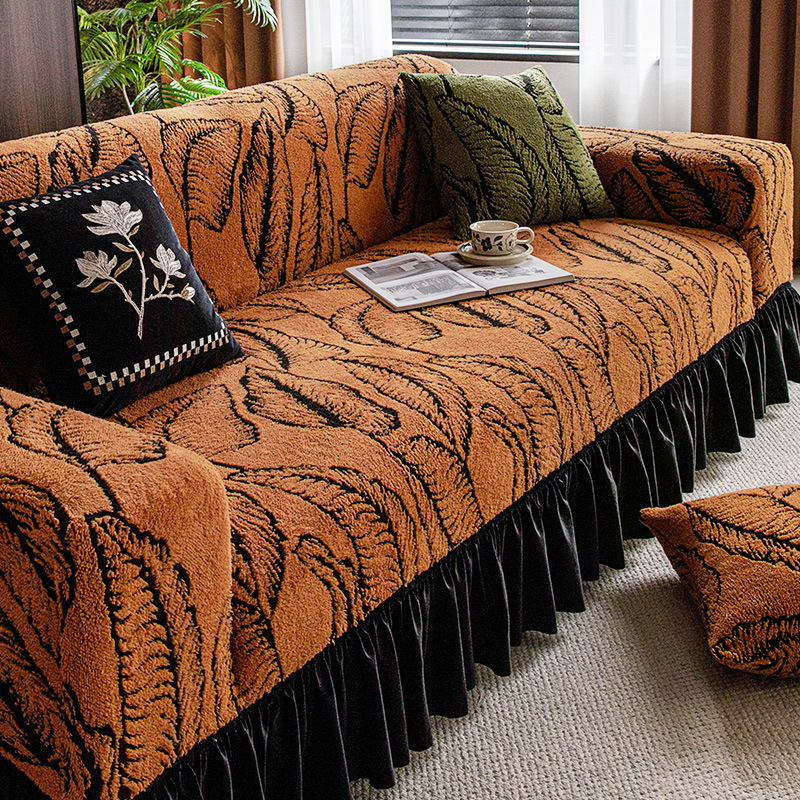 Rectal sofá cubierta 2025 nuevo peluche otoño invierno sofá cubierta protector todo incluido tela elástica cubierta completa