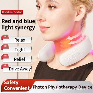 Cross Border Hot Compress Red Blue Light Neck Treatment Devi