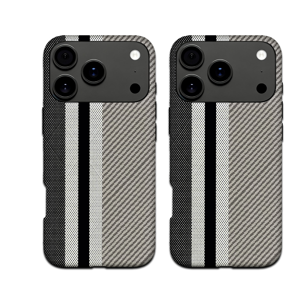 跨境热款黑白线条纹磁吸菲林二合一适用苹果17promax三星s25手机