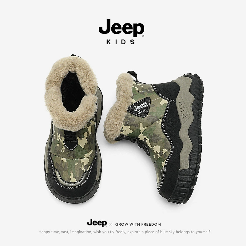 Детские ботинки Jeep, зимние тёплые обувь для мальчиков