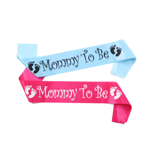 mommy to be expectant mother shoulder strap baby shower party decoration etiquette belt baby shower ribbon
