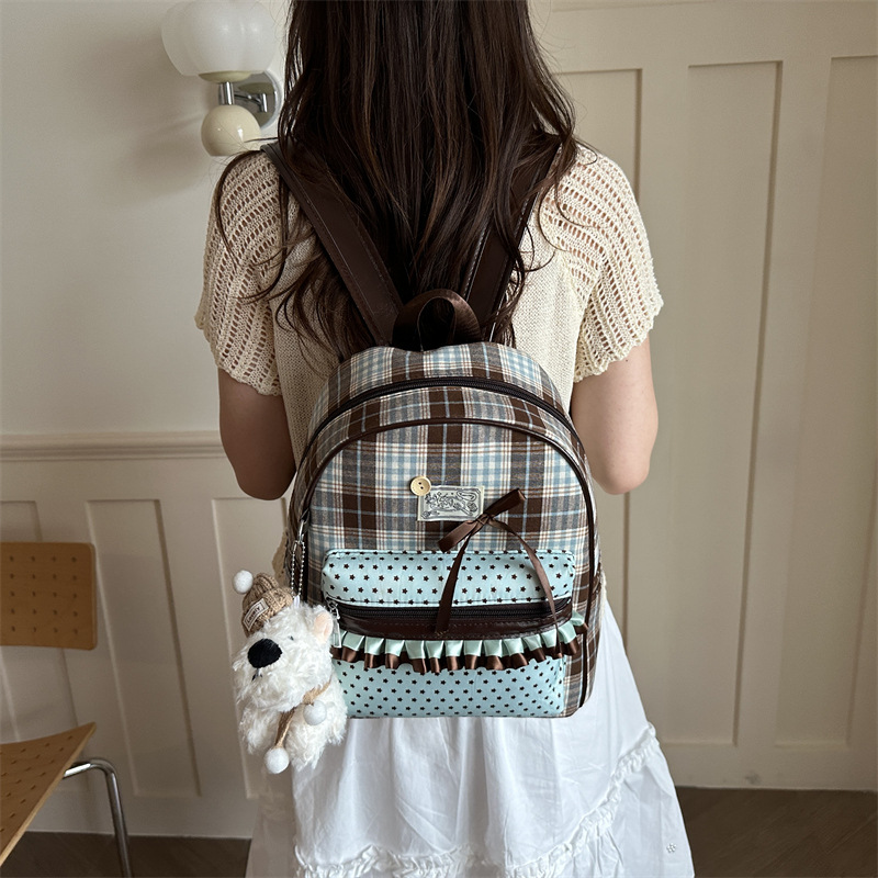 Coreano ins lindo nicho de diseño mochila 2026 nueva mochila de niña dulce fresca personalidad mochila pequeña