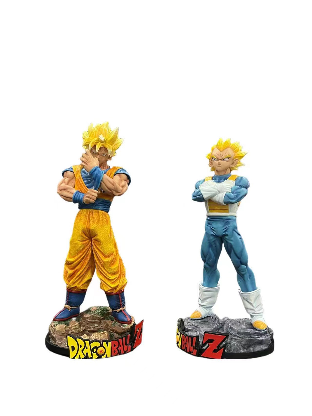 ドラゴンボール戦士立ち姿余震悟空とベジェータ共感セットスーパーサイヤ人フィギュア置物