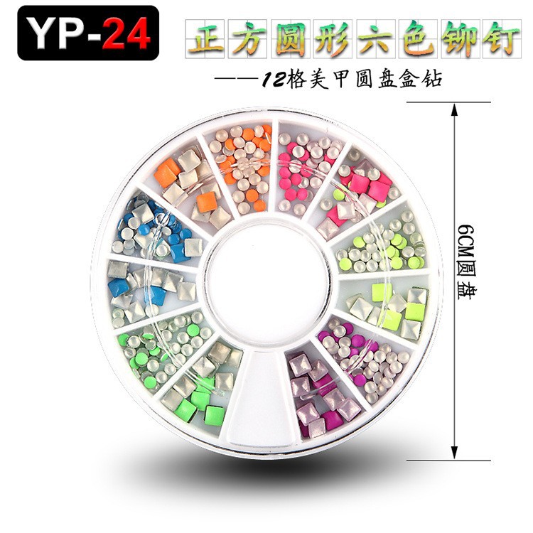 Accesorios para decoración de uñas con forma especial, diamantes de imitación de resina, tachuelas metálicas iridiscentes, caja de diamantes de imitación mixtos de 12 compartimentos, fabricante de materiales con forma especial, venta al por mayor