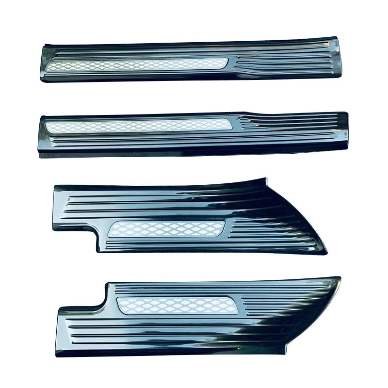 Adecuado para Mitsubishi 22 outlander puerta tira bienvenida pedal de acero inoxidable dentro y fuera de la puerta tira decorativa tira brillante