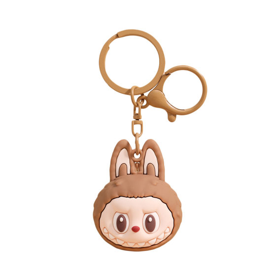 Trojan horse cloth key chain cute labubu couple school bag pendant car key chain doll machine small gift