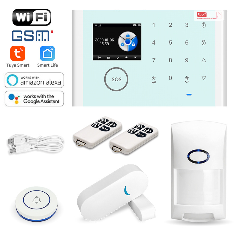 Graffiti WIFI GSM anti-theft alarm host intelligent anti-theft alarm system door and window alarm eight languages