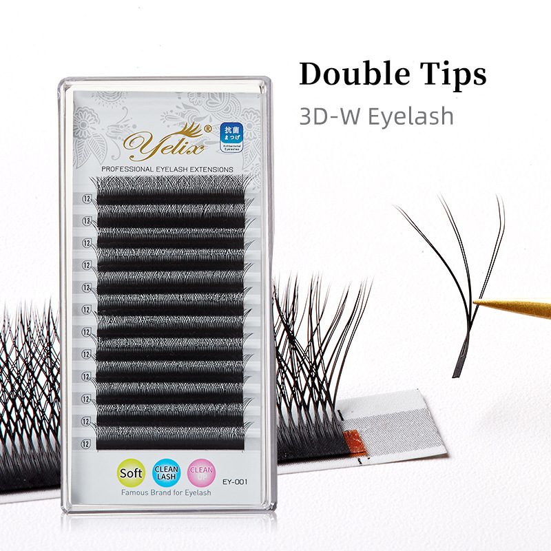 Fábrica de injerto de flores 6D pestañas densas gran capacidad doble capa de trébol pestañas 0.07 falsas pestañas densas al por mayor