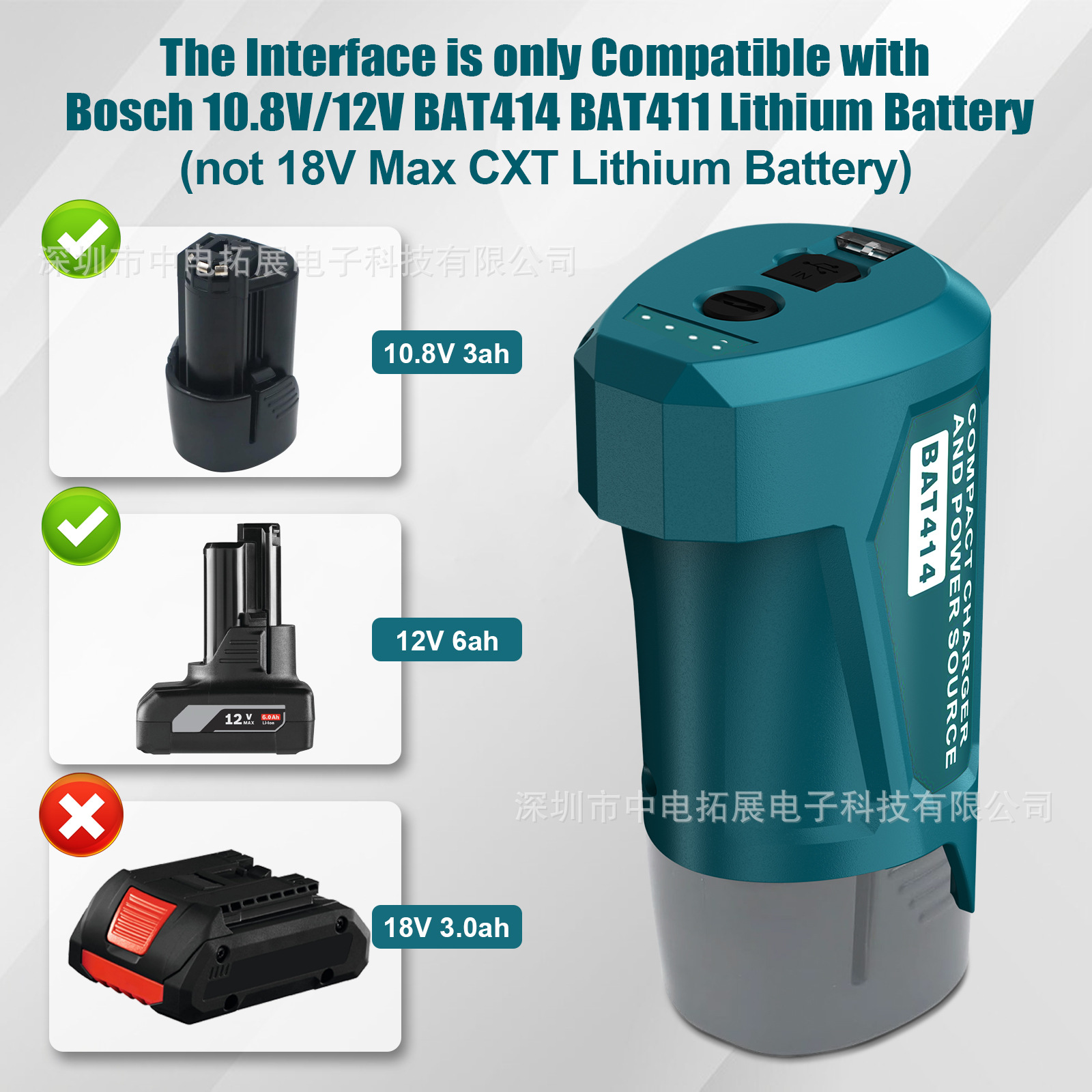 Compatible con mivoch 12V M12 convertidor de salida USB 5V2.1A/DC12V3A