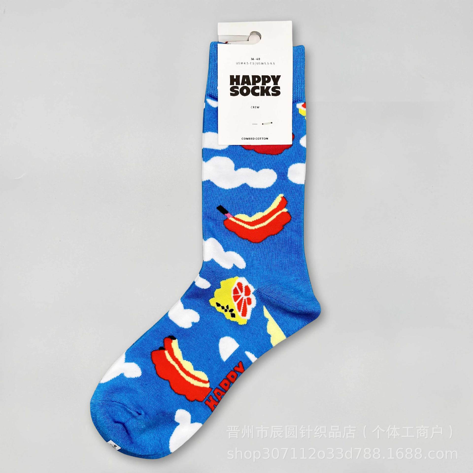 happysocks suecos calcetines de moda damas in-mode versátil animación calcetines de algodón de cintura alta al por mayor