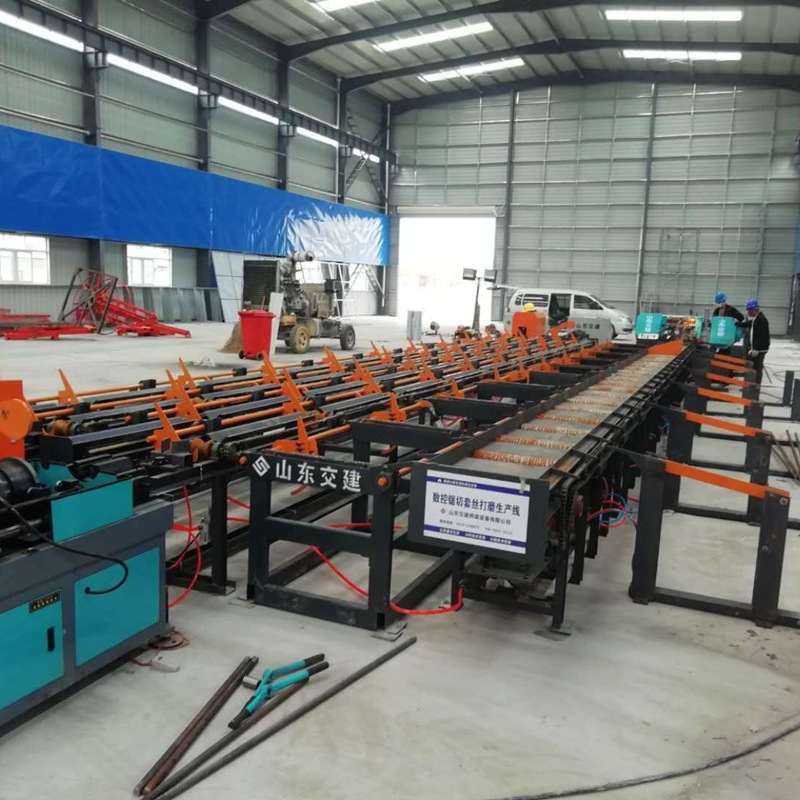 数控锯切套丝打磨生产线厂家 钢筋笼套丝连接 桥梁全自动加工