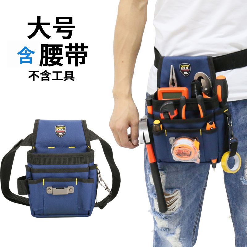 Kit de herramientas especiales de electricista más rápido para trabajar la madera engrosada cintura bolsa colgante con tapa multi-Bolsillo de mantenimiento a gran altitud con cremallera bolsa de cintura