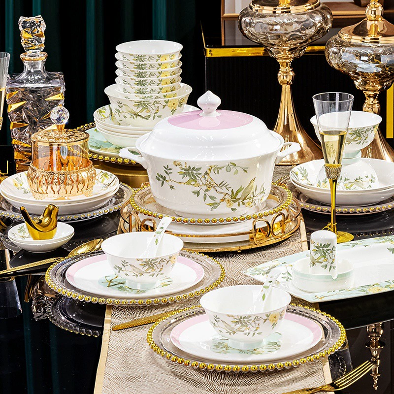 Set for home use, ceramic tableware, light luxury style, high-quality style