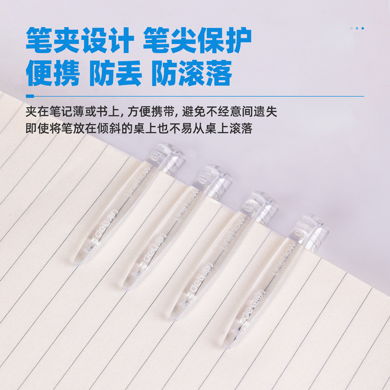 DeLi bolígrafo neutro de 0,5 mm bolígrafo de aguja reforzado bolígrafo de escritura de estudiantes S108