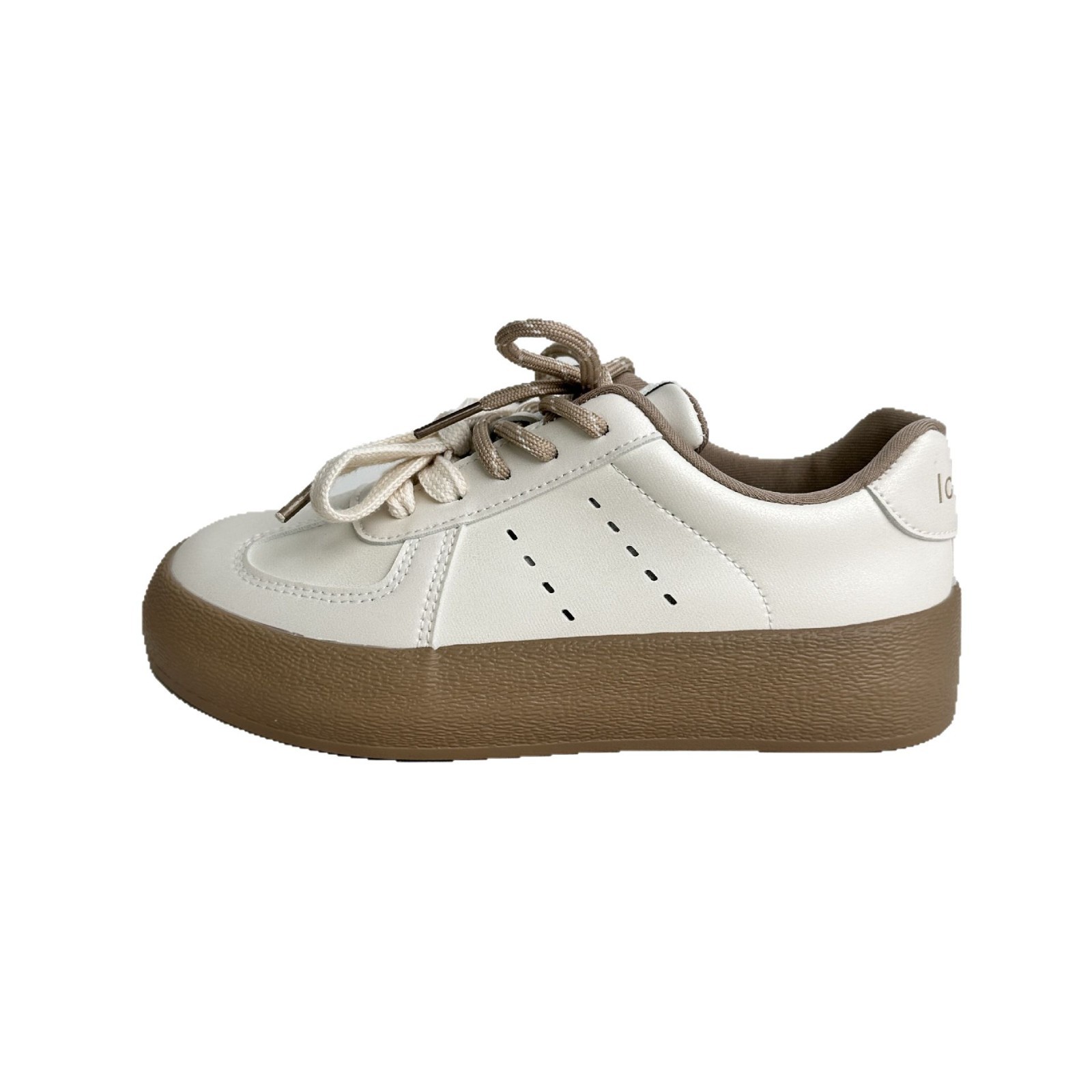 6620 plantillas de látex/zapatos blancos de suela gruesa zapatos de mujer transpirables 2025 nuevas zapatillas de deporte zapatos casuales de cuero sentido del diseño image 6