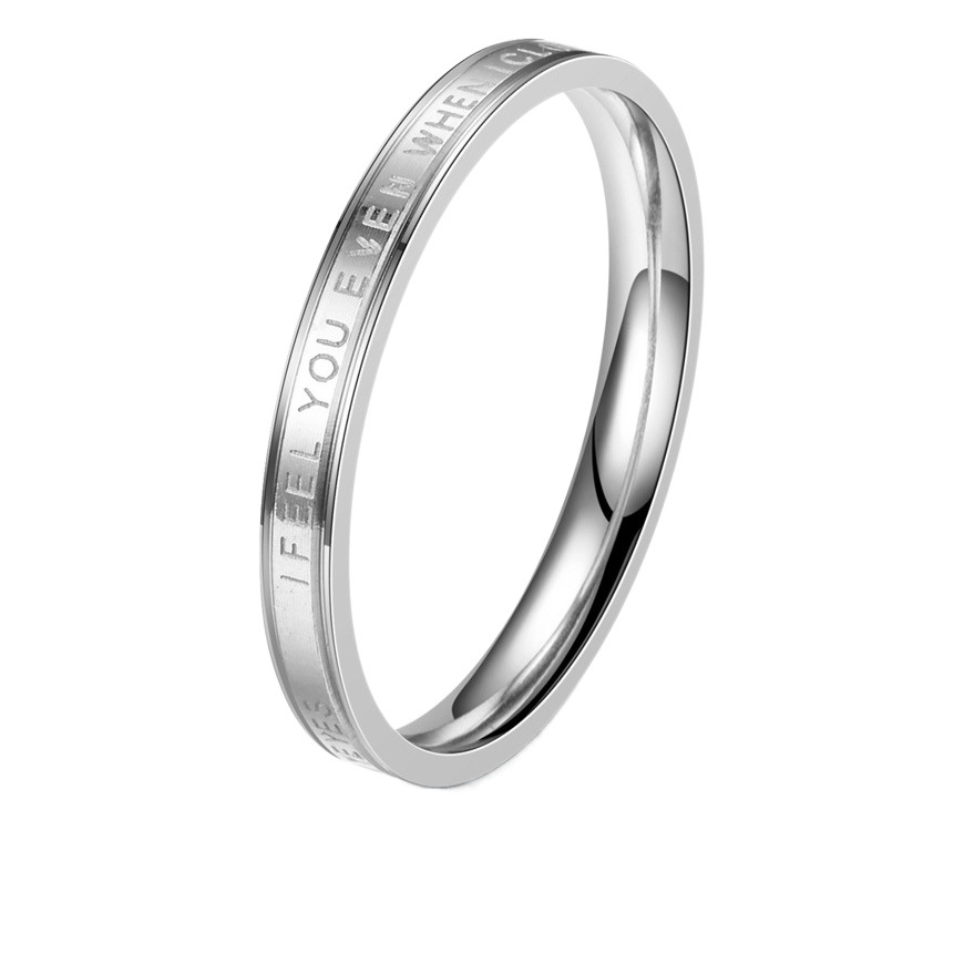 2023 European and American new love letter I FEEL YOU. Always Together couple ring source manufacturer