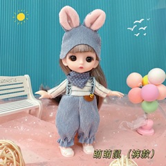 17 cm Cute Zodiac Doll Princess 8-Piece Dress-Up Little Girl Doll Set Children's Toy Gift